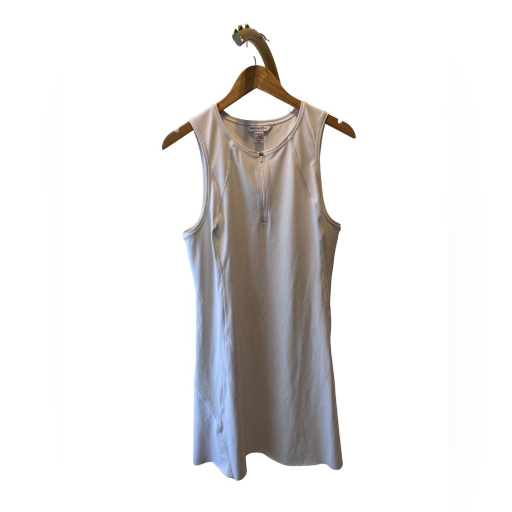 Athleta White Tennis Ace Dress XL Sleeveless Mesh White Athletic